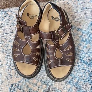 Brown doc marten sandals